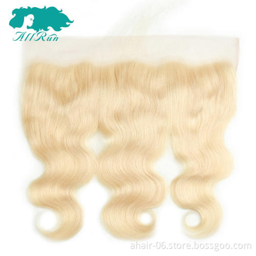 10-20inch peruvian 613 full lace 13*4, body wave blonde lace frontal